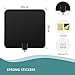 grell 60-100Miles Indoor HDTV Antenna - Upgraded Digital TV Antenna with Amplifier TV Antenna Indoor High Reception for Free Channels Gain 4K 1080P with 12ft Coax Cable