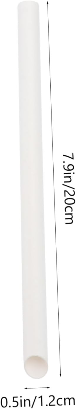 Disposable Paper Drinking Straws White Pulp Milk Tea Straws Thickened Biodegradable Drinking with Independent Packaging Sturdy for Parties and Daily Use