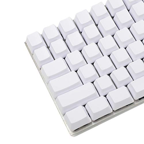 YMDK ホワイト ブラック ドルチ 厚手 PBT 84 68 64 ブランク キーセット OEM プロファイル キーキャップ MX メカニカル キーボード Keychron K2 K6 Keycool Tada68 YD64用 (ホワイト)