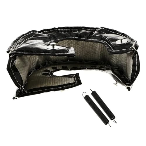 Entlüftungsventil für Auto Auto T3 Hitzeschild Turbolader Abdeckung Wrap Turbolader Wrap Natürliche Unterseite/Außen Hitzeschild/Decke Abgasturbolader(Black)