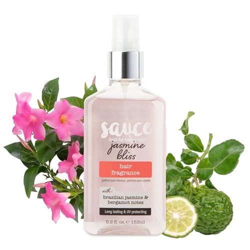 SAUCE BEAUTY Jasmine Bliss Hair Fragrance, 5.2 Oz, Long-Lasting with Brazilian Jasmine and Saffron Notes, UV Protection, Lightweight, Suitable for Everyday Use