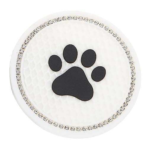 Alipis Fashion Cat Paw Car Coasters Cup Holder Anti Slip Car Cup Coasters for Women Black