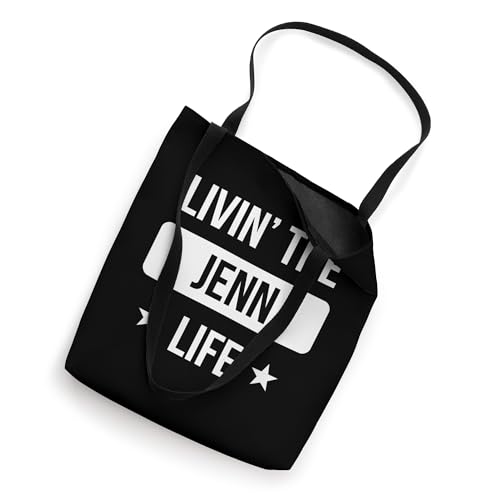 Bolsa tote Livin' The Jenn Life para reunión familiar con nombres propio y último nombre miniatura 2