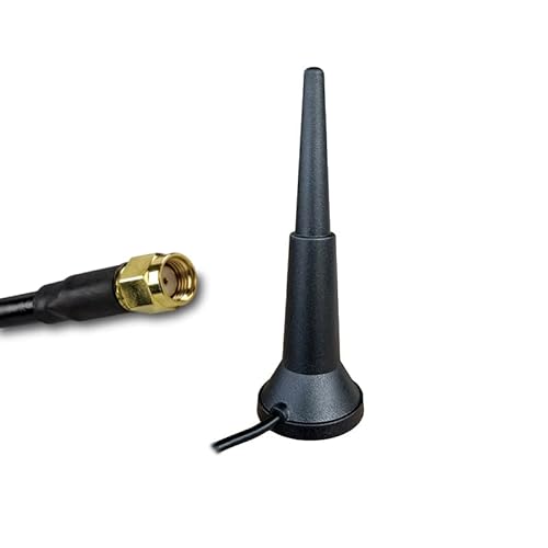 UniteCom Antena de montaje Mag Wi-Fi de banda dual de 2.4 GHz 5 GHz Cable de 3 metros Conector RP-SMA de Internet WLAN inalámbrica impermeable al aire libre interior resistente 802.11AC AX WIFI 6