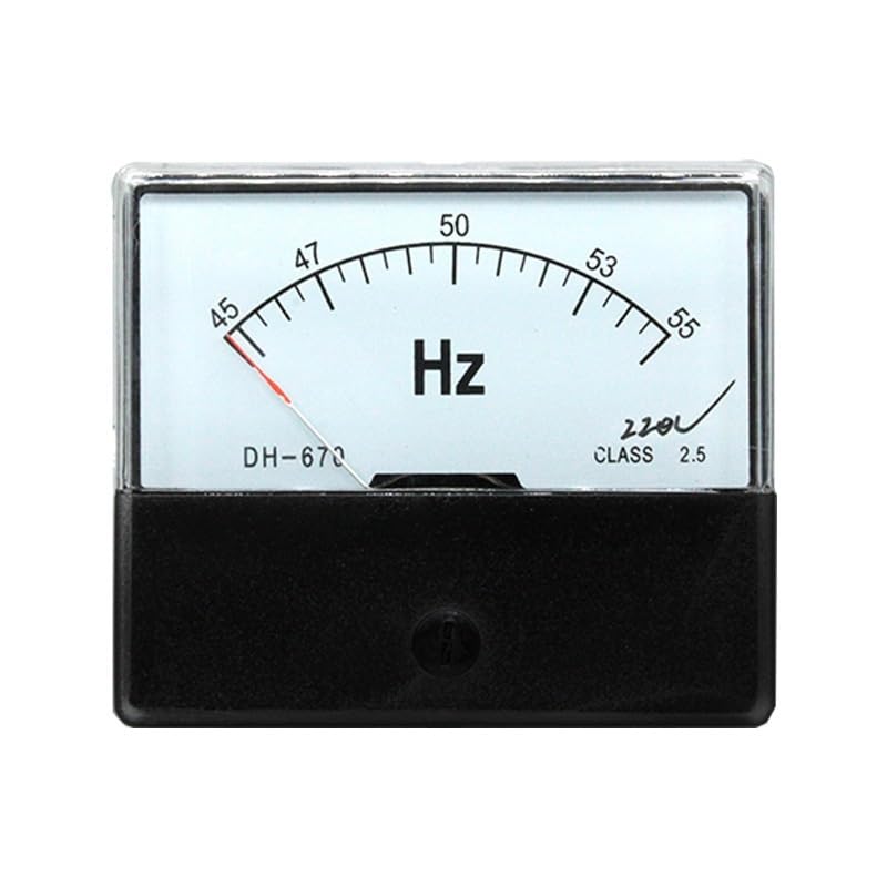 Fréquencemètre à aiguille DH-670 de 45 à 65 Hz en 220V pour tableau électrique
