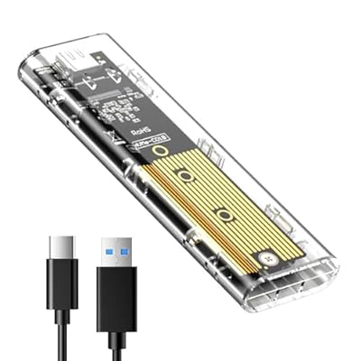 Carcasa NVMe M.2 SSD, Caja Disco Duro 10Gbps USB3.1 Gen2 para Discos Duros 2230/2242/2260/2280 M-Key M.2 con UASP | Ya disponible en tu tienda friki favorita! En mundofriki.es!