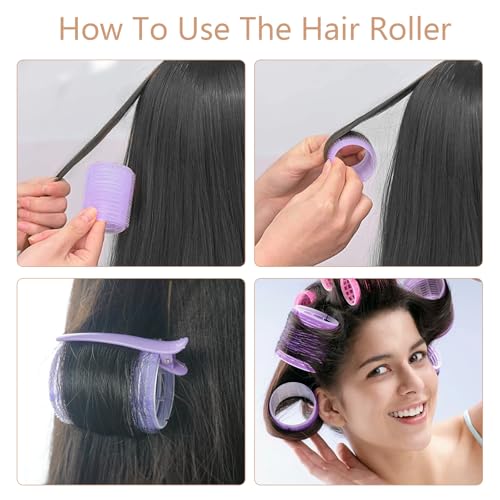 45 Pcs Hair Rollers with Clips, Curlers Rollers for Hair Volume 4 Sizes (60/48/36/25mm) with 20 Pcs Clips, for Long, Medium, Short, Thick & Fine Hair - Image 6