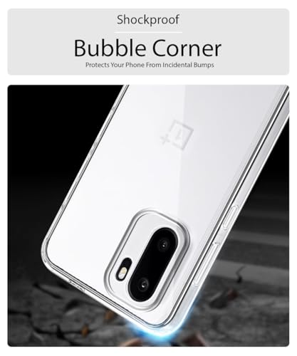 Image of WOW IMAGINE Transparent Back Cover Case for 1+ OnePlus 15R 5G 2025 | Raised Bumps for Full Device & Camera Protection Shockproof TPU Silicone Back Case Mobile Cover - Transparent