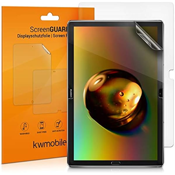kwmobile 2 x folia kompatybilna z Huawei MediaPad M5 Lite 10 – folia ochronna na tablet z powłoką antyodblaskową