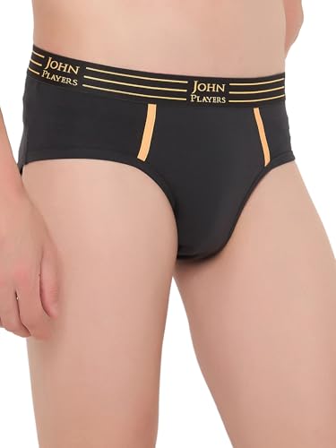 Image of John Players Pack of 2 Cotton Brief Underwear for Men with Striped Waistband