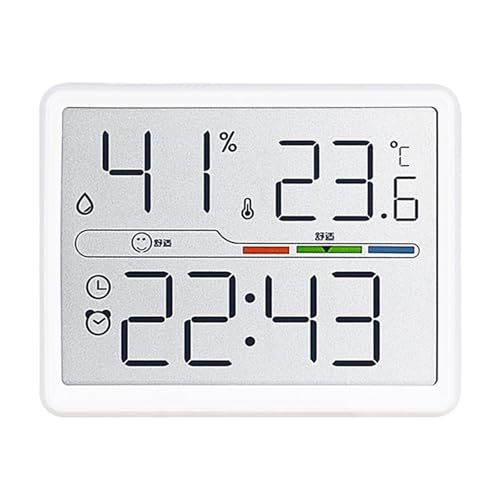 Reloj despertador multifuncional de cocina para gestión del tiempo, pantalla digital, lecturas de temperatura y humedad