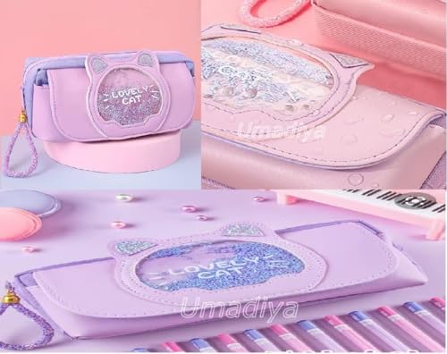 Image of Umadiya Branded Eva Velcro Pencil Case Large Capacity Pencil Bag with Zipper Closure Portable Makeup Pouch, Case Cute Stationery Bag for Students Girls Adults Office (Pack of 1)