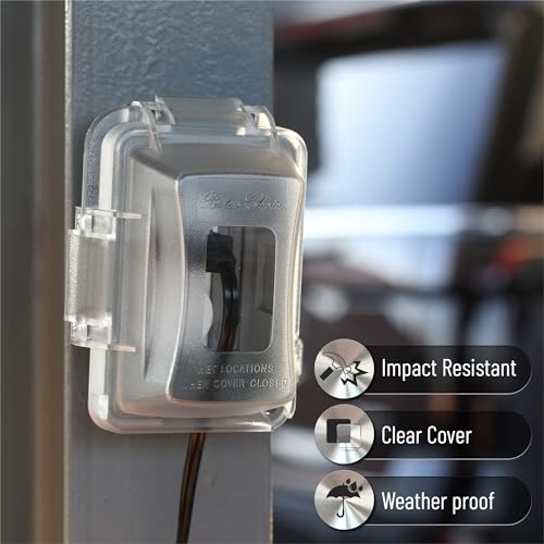 Bates- Weatherproof Electrical Outlet Cover, 1-Gang, Outdoor Plug Cover