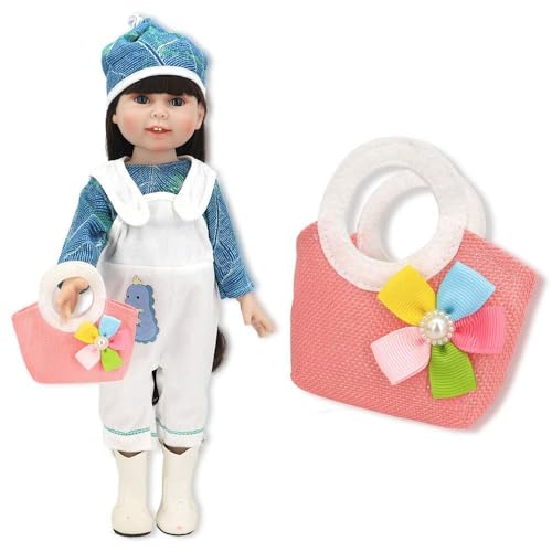 Uterui Bolso de Mano para muñeca Americana de 46 cm/18 Pulgadas   Accesorio Rosa para Bolso de muñeca