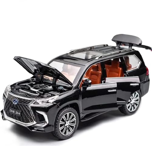 Image of LONGMIRE Metal Pull Back Diecast Car Pull Back Model with Sound Light Boys Gifts Toys for Kids Pack of 1, Multicolor (1:24 Lexus 570)