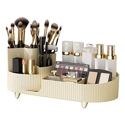 Boîte de rangement maquillage compacte et multifonction à compartiments ouverts