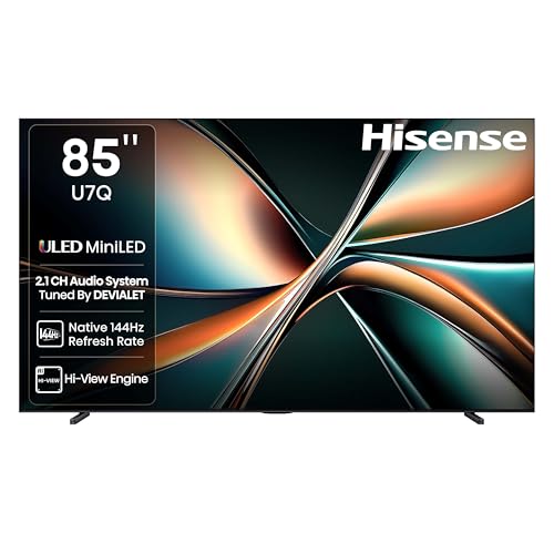 Best 85-inch TVs in India: Cinematic Experience at Home 14 Hisense 215 cm (85 inches) U7Q Series 4K Ultra HD Smart QLED Mini LED TV 85U7Q...