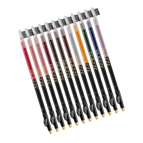 minkissy 12 Piezas delineador de labios delineador de ojos líquido lápiz de cejas a prueba de agua lip liner eyeliner delineador de labios a prueba de agua lápiz delineador de ojos polvo