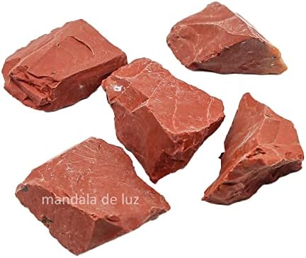 Kit 5 Pedras Brutas de Jaspe Vermelho Cristais Naturais