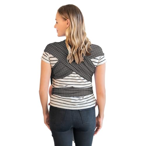 Image of Moby Baby Wrap Carrier Classic by Petunia Pickle Bottom for Newborns to Toddlers (8-33lbs), Infant Sling Carrier, Lightweight & Hands Free Design, Adjustable for All Body Types (Houndstooth)