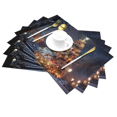 Sets de table de Noël lavables anti tache pour protéger votre table