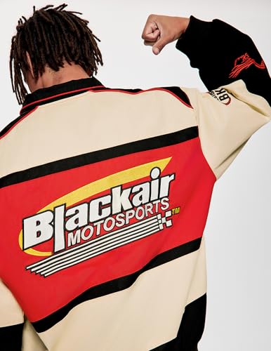 Vamtac Mens Varsity Baseball Jacket Bomber Cotton Vintage Racing Coats Streetwear with Pocket