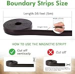 16 Feet Boundary Strips Magnetic Tape Markers Compatible for Neato Shark ION Robot Vacuum 750 871 761R85,Robotic xiaomi Roborock S5 Vacuum Cleaner