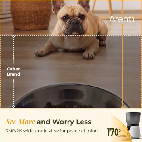 ARENTI 4.5L/19 Cups Automatic Cat Feeder and Water Dispenser with 2K Camera by ARENTI - Used condition - Image 4