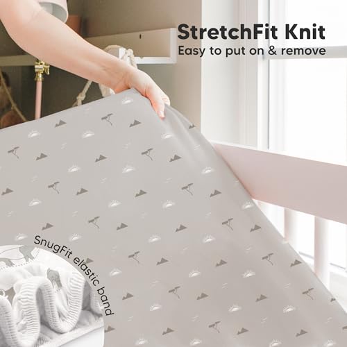 Image of KeaBabies 2-Pack Baby Crib Sheets for Boys, Girls, 52x28 Fitted (Savannah) | Viscose Derived from Bamboo, Toddler Bed Sheets Neutral, Fitted Crib Mattress Sheet for Standard Baby Bedding, Soft, Cozy