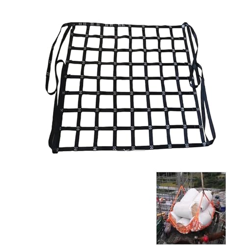 BESSX Red de Carga, Red de Amarre for Cajas y palés, Correas Ajustables, Red de Carga Resistente.(1 X 1M/Mesh 10cm/Load 300KG)