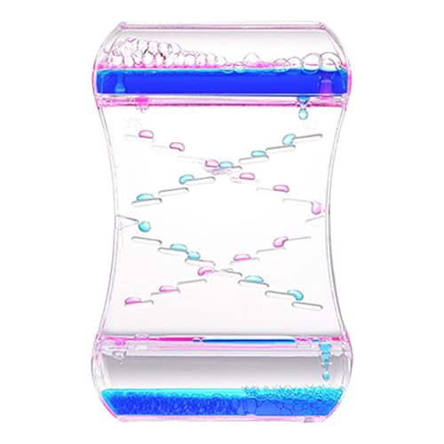 Líquido del Temporizador De - Reloj De Reloj De Agua Gota Diapositiva Embudo Regalo Curativo | Decoración De Escritorio Sensorial Dinámica del Estrés | Juguete De Descompresión Cre