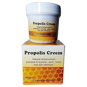 (2.11 oz / 60 gm) Bee Propolis Herbal Cream With Honey Bee Wax & Aloe Vera Soothing Soothe Skin Care Moisture Moisturizer All Body Face Hand