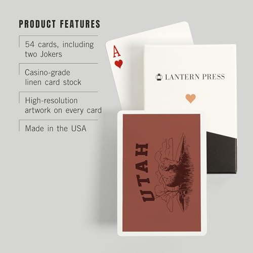 Lantern Press Utah Baraja de 52 Cartas Tamaño Póker miniatura 3