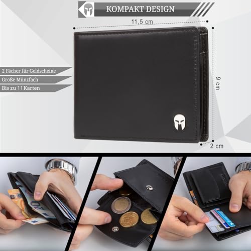 schwarz - Detailansicht von SPARTANO Herren Wallet RFID Test – Dealfoxx.de - Detailansicht des Produkts