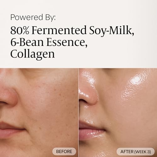 TOFU COLLAGEN CREAM 80 | Skin Tightening | 80% Fermented Soy Milk + Niacinamide + Bean Essence | Korean Glass Skin Moisturizer | Slime Texture Milk Jelly | Fragrance-Free & Vegan (1.69 fl.oz) - Image 4