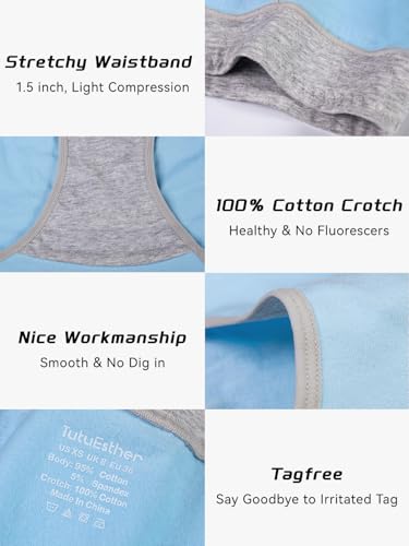 Image of Cotton Underwear for Women Mid Rise Hipster Panties Full Briefs Stretchy Ladies Full Coverage Panties