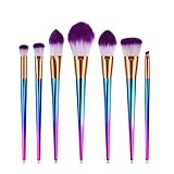 SDXEWWW Juegos de brochas de maquillaje 7 PCS Pinceles de maquillaje Set for FOUNDACION POBING STOBLUSH EYUSHADOW COCURRERO DE LIBRE DE LIBE DE LIBRE Cepillo