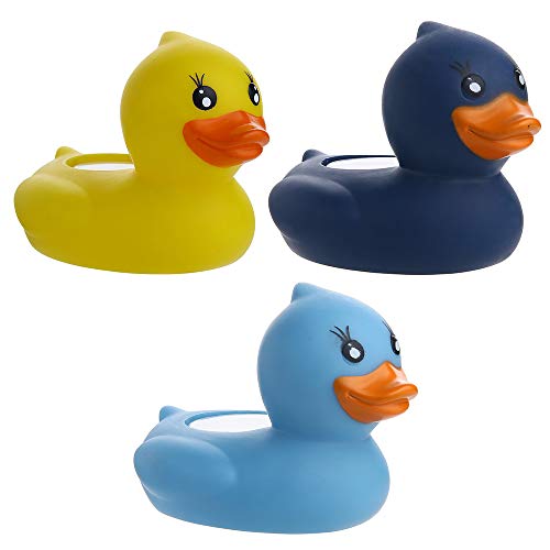 Yuwao Termômetro de água de banho para bebês brinquedo de bebê flutuante pato de borracha para crian