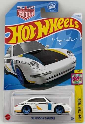 Hot Wheels Porsche Carrera 1996 1:64 Blanco Ruedas Azules miniatura 1