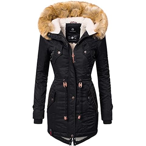 Navahoo Damen Warmer Winterparka mit Kapuze La Viva Schwarz Gr. L Cover