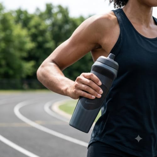 Image of Nike HYPERSPORT BOTTLE 20 OZ - ANTHRACITE /BLACK /BLACK /ANTHRACITE, 591 ML