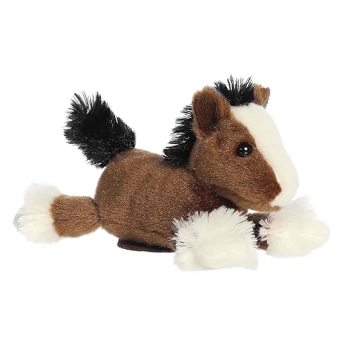 Aurora® Adorable Shoulderkins™ Atlas Clydesdale™ Stuffed Animal - Fun Buddy that Can Go Everywhere with You - Perfect for Kids 3+ Years and Costumes - Brown 7 Inches