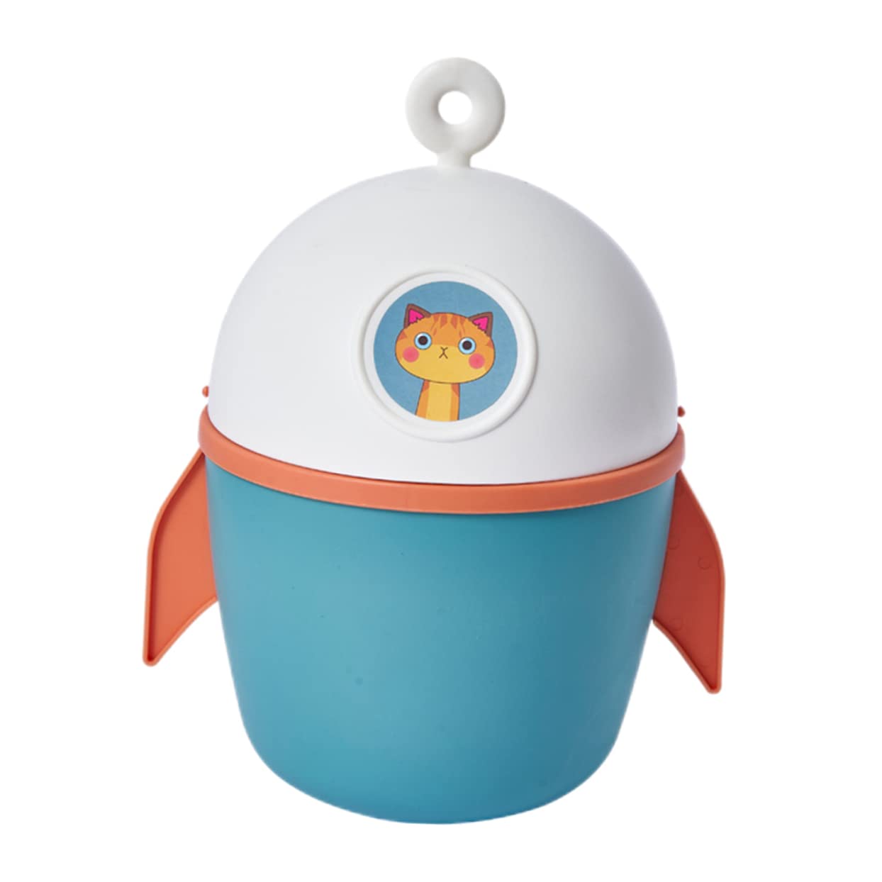 VICASKY Mini Trash Can Small Desktop Waste Paper Container Cartoon Style Compact PP Material for Office Bedroom Living Use Color