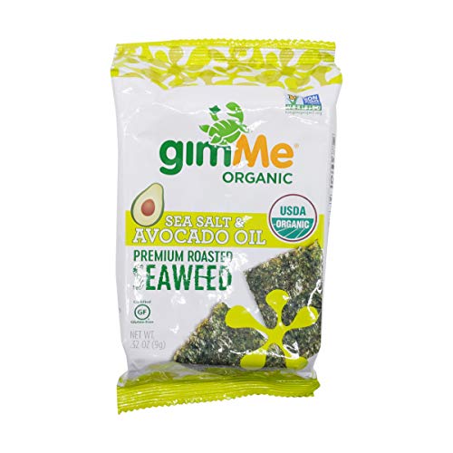 Gimme, Organic Sea Salt & Avocado Oil Premium Roasted Seaweed, 0.32 Ounce