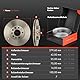 Frankberg 4x Bremsscheiben + 8x Bremsbeläge mit Bremsenschmiermittel Kompatibel mit Astra H A04 2005-2010 Meriva X03 2003-2010 Zafira B Kasten/MPV A05 2005-2015 Replace# 9117678