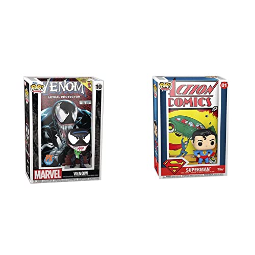 Pop! Comic Cover: Marvel Venom Lethal Protector Previews Exclusive Vinyl Figure &Amp; Pop! Vinyl Comic Cover: Dc - Superman Action Comic