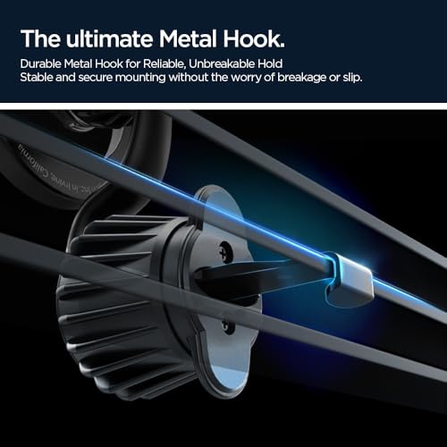 Image of Spigen Magnetic Air Vent Car Mobile Holder [Super Strong Magnet] [Magnetic Ring Included][Extra Mini Dashboard Mount] for iPhone 17 /16 /15 /13 /12, Samsung Galaxy Series and More(Extension Type) - Silver