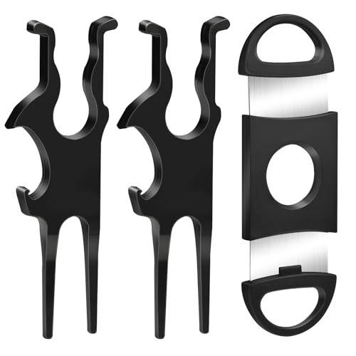 2PCS Golf Holder Divot Tool - 3-in-1 Magnetic Golf holder for Golf Cart, Divot Tool, Ball Marker, Beer Opener, Portable Golf Cart Accessories, Hands-Free for Golfing, Grilling, Fishing,Travel, Hunting