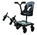 Englacha 2-in-1 Cozy 4-Wheel Rider, Black - Child Rider Stroller Attachment with Saddle Seat and Standing Platform - Universal Fit for Most Prams - Quick and Easy to Use - Designed for Safety