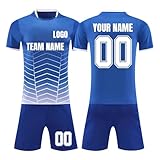 Generisch Personalisierte Fußballausstattung mit Name und Nummer, für Kinder und Erwachsene in atmungsaktiver Qualität